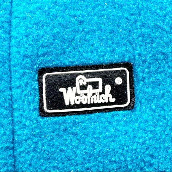 Woolrich Vintage Men’s Full Zip Fleece Jacket XL blue neon Made In USA - Picture 10 of 10
